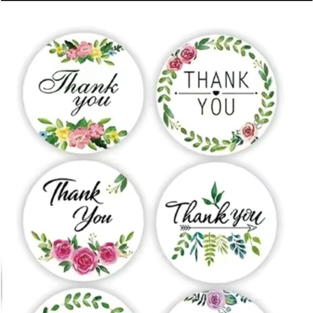 2/12 Thank You Stickers